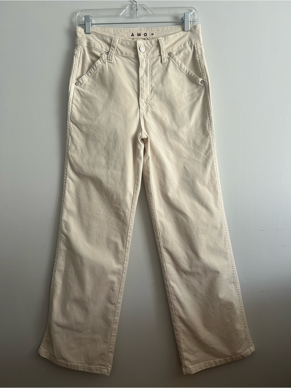 AMO lois trouser denim organic cotton blend Minimalist classy contemporary